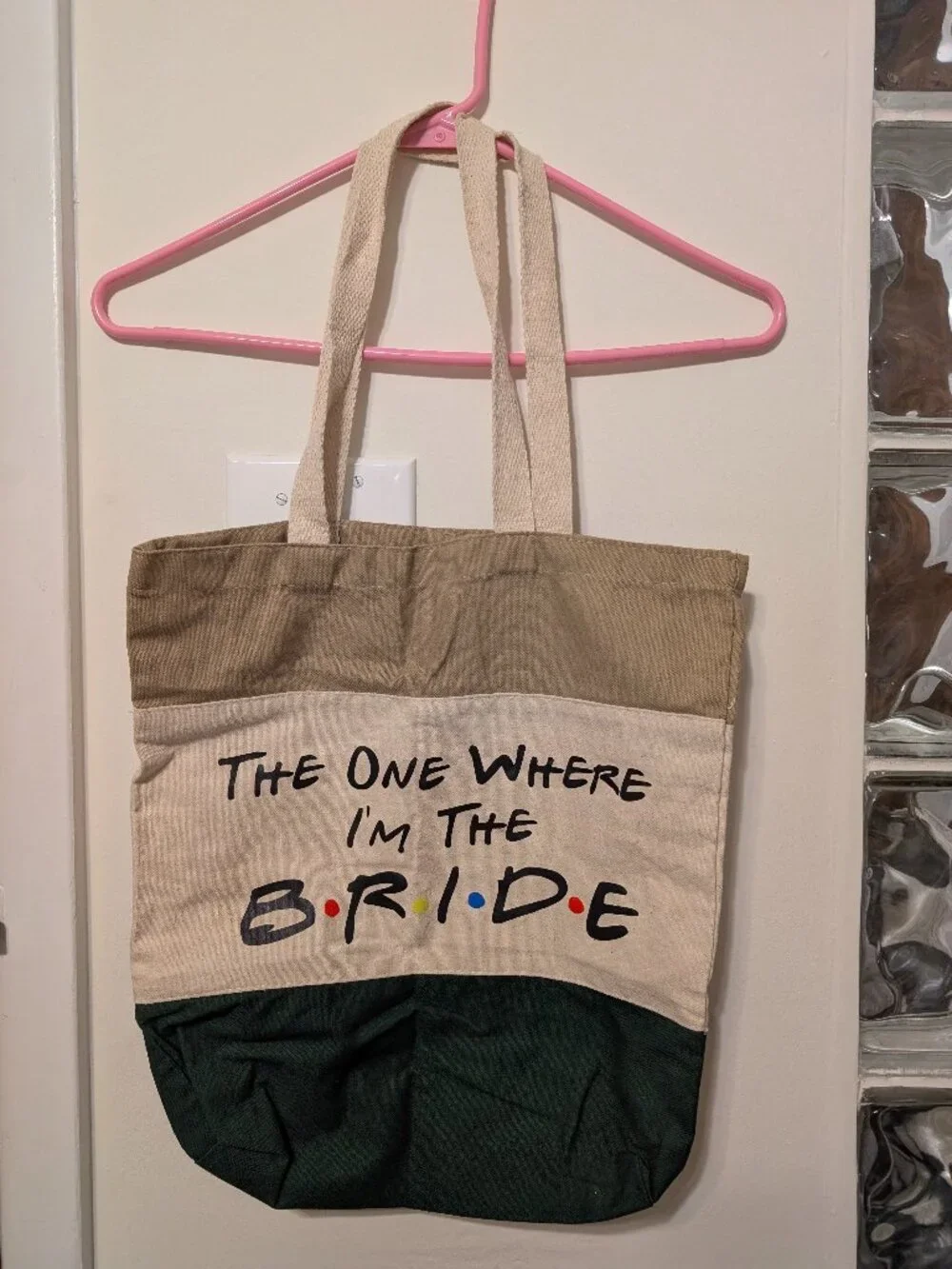 The one where I'm the bride - friends wedding tote canvas bag